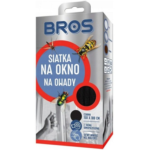 BROS SIATKA NA OKNO 150x180 CZARNA*