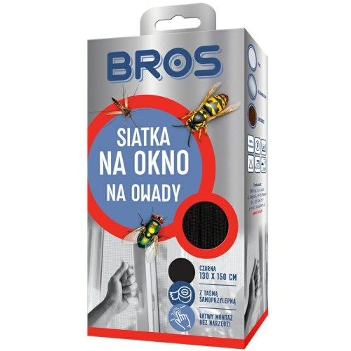 BROS SIATKA NA OKNO 130x150 CZARNA