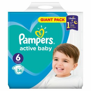 PIELUCHY PAMPERS GIANT PACK ACTIVE EX.LARGE 56/6