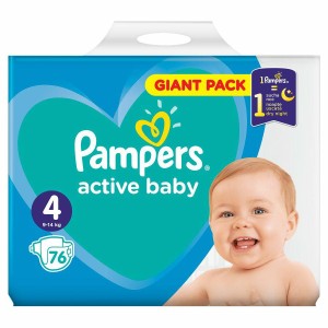PIELUCHY PAMPERS GIANT PACK ACTIVE MAXI 76/4 9-14