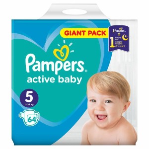 PIELUCHY PAMPERS GIANT PACK ACTIVE JUNIOR 64/5