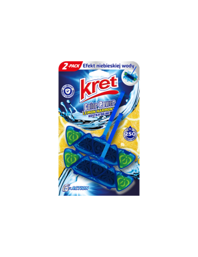 ZAWIESZKA DO WC KRET 2X40G BARWIĄCA LEMON
