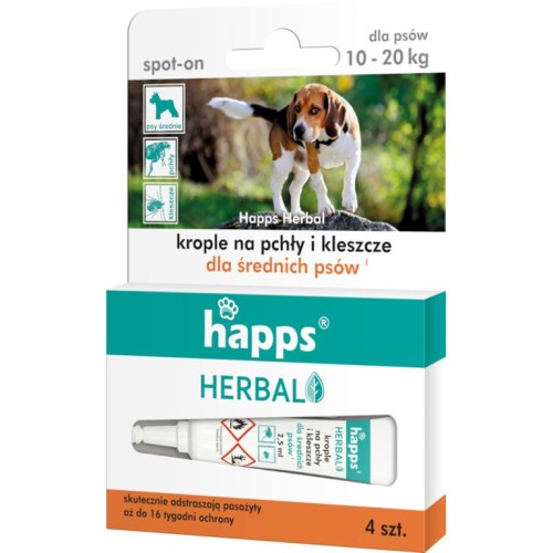 HAPPS KROPLE D/PSA ŚREDN P/PCHŁOM/KLESZ
