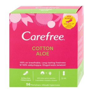 WKŁADKI CAREFREE A56 NORMAL COTTON ALOE