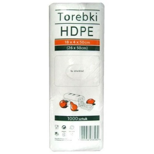 WORECZKI TOREBKI HDPE 18X4X50 A1000
