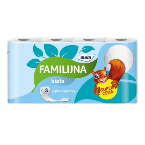 PAPIER TOALETOWY MOLA A8 FAMILIJNY BIAŁY