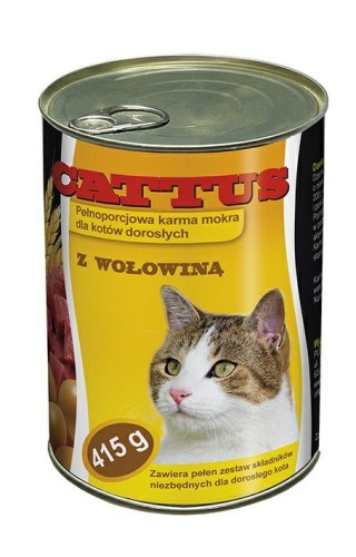 KARMA DLA KOTA CATTUS 415G PUSZKA WOŁOW