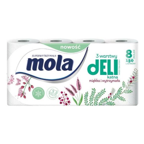 PAPIER TOALETOWY MOLA A8 DELIKATNA BIAŁA
