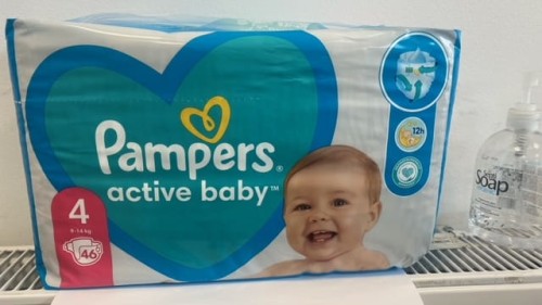 PAMPERS ACTIVE BABY 4 9-14KG 46sztuki