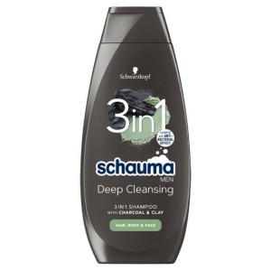 SZAMPON SCHAUMA 400ML MEN 3W1 CHARCOAL