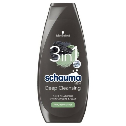 SZAMPON SCHAUMA 400ML MEN 3W1 CHARCOAL